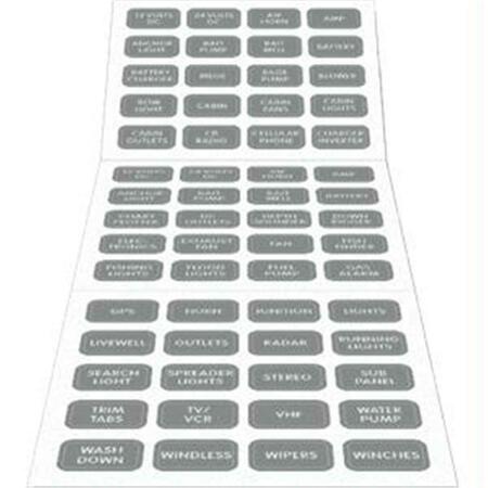 BLUE SEA SYSTEMS Blue Sea Gray Small Format Label Kit - 60 Labels 8217